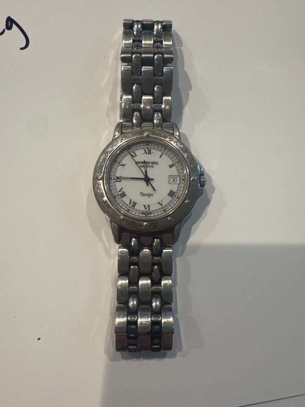 Raymond Weil Geneve Tango Mens Stainless Steel Quartz Watch Date Swiss Made